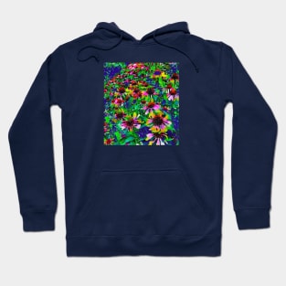 Purple coneflower garden pattern Hoodie